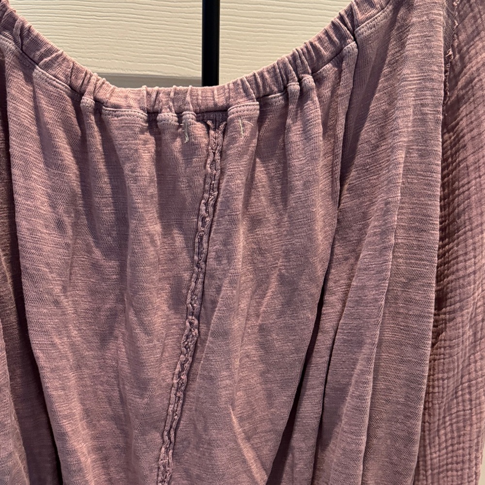 We The Free Parfait Bubble Lavender Purple Off-Shoulder Top Large NWOT - Picture 12 of 15